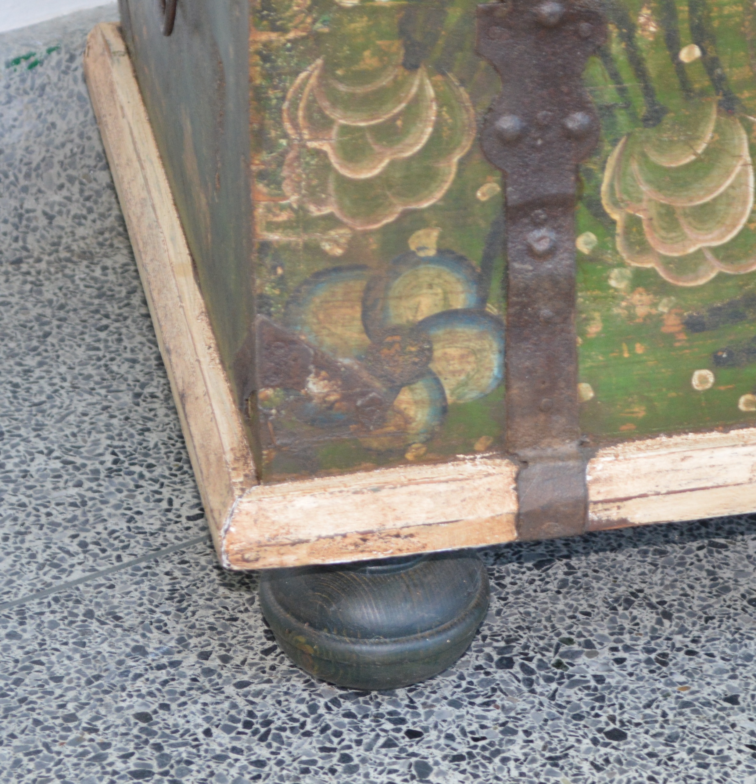 Folk Style Hand Painted Blanket Chest