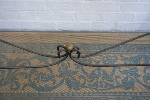 Glass Top Metal Console Table