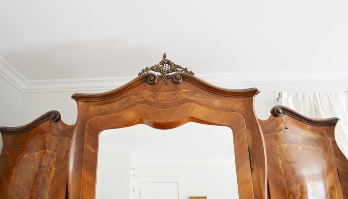 Antique Italian Louis XV Style Serpentine Wardrobe