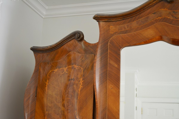 Antique Italian Louis XV Style Serpentine Wardrobe