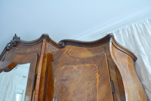 Antique Italian Louis XV Style Serpentine Wardrobe