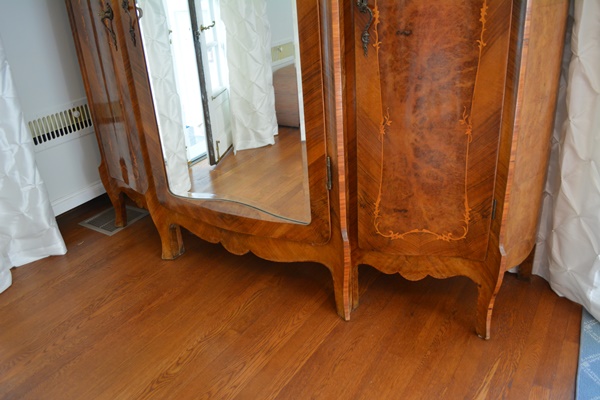 Antique Italian Louis XV Style Serpentine Wardrobe