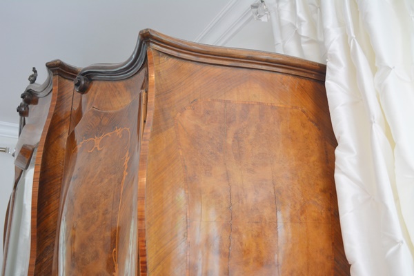 Antique Italian Louis XV Style Serpentine Wardrobe