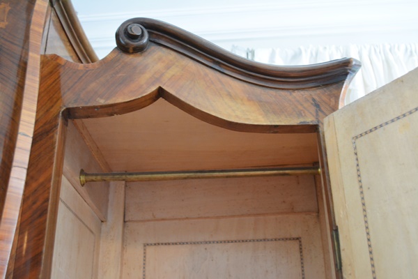 Antique Italian Louis XV Style Serpentine Wardrobe