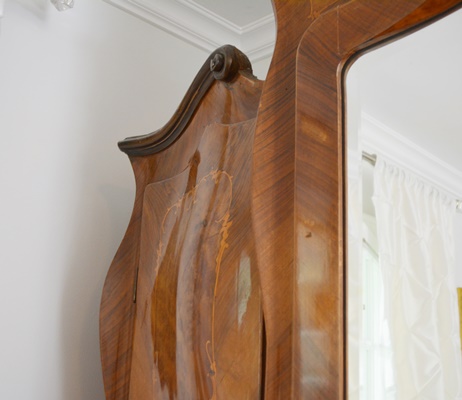 Antique Italian Louis XV Style Serpentine Wardrobe