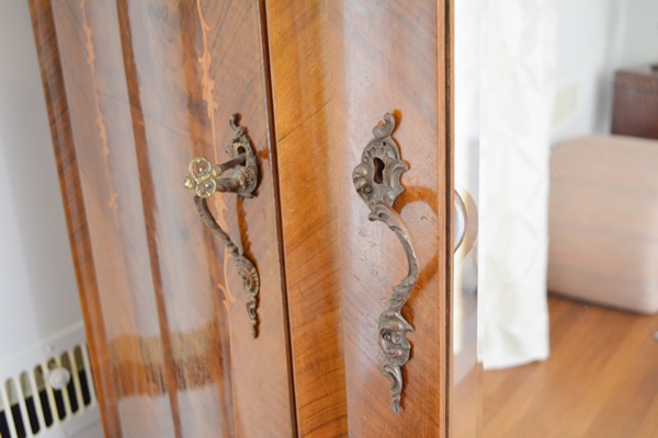 Antique Italian Louis XV Style Serpentine Wardrobe