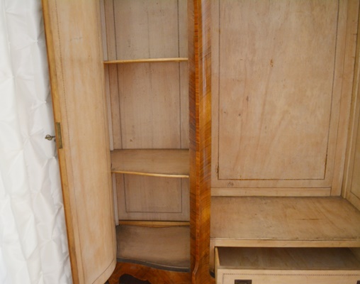 Antique Italian Louis XV Style Serpentine Wardrobe