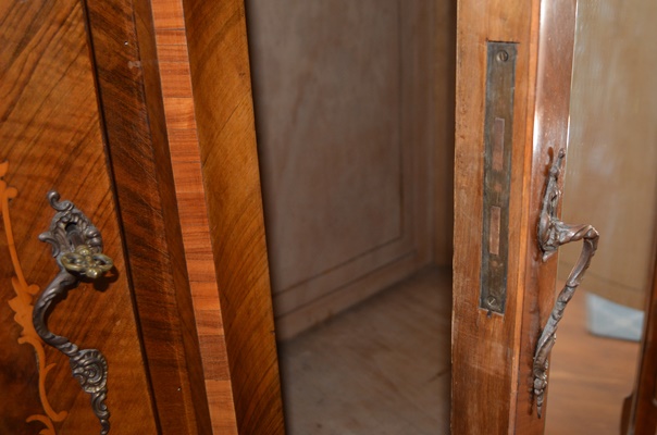 Antique Italian Louis XV Style Serpentine Wardrobe