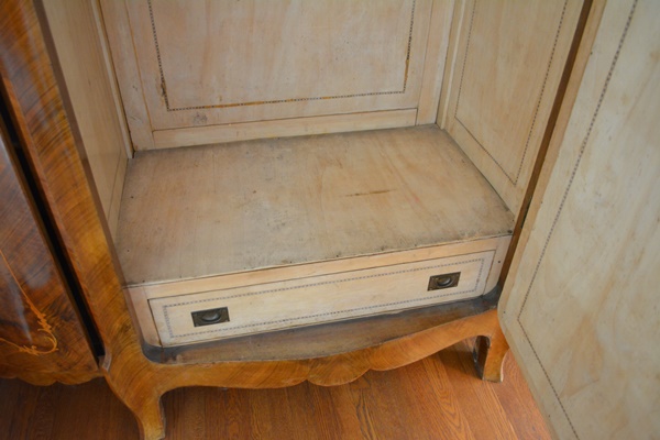 Antique Italian Louis XV Style Serpentine Wardrobe