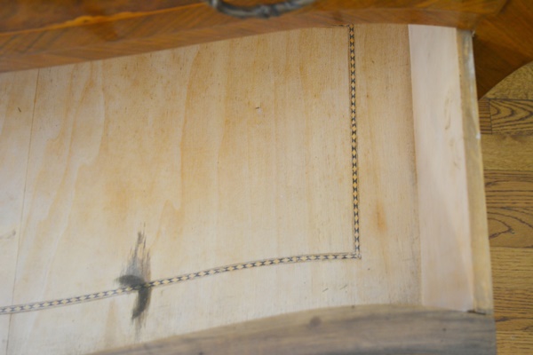 Antique Italian Louis XV Style Bombe Dresser With Mirror