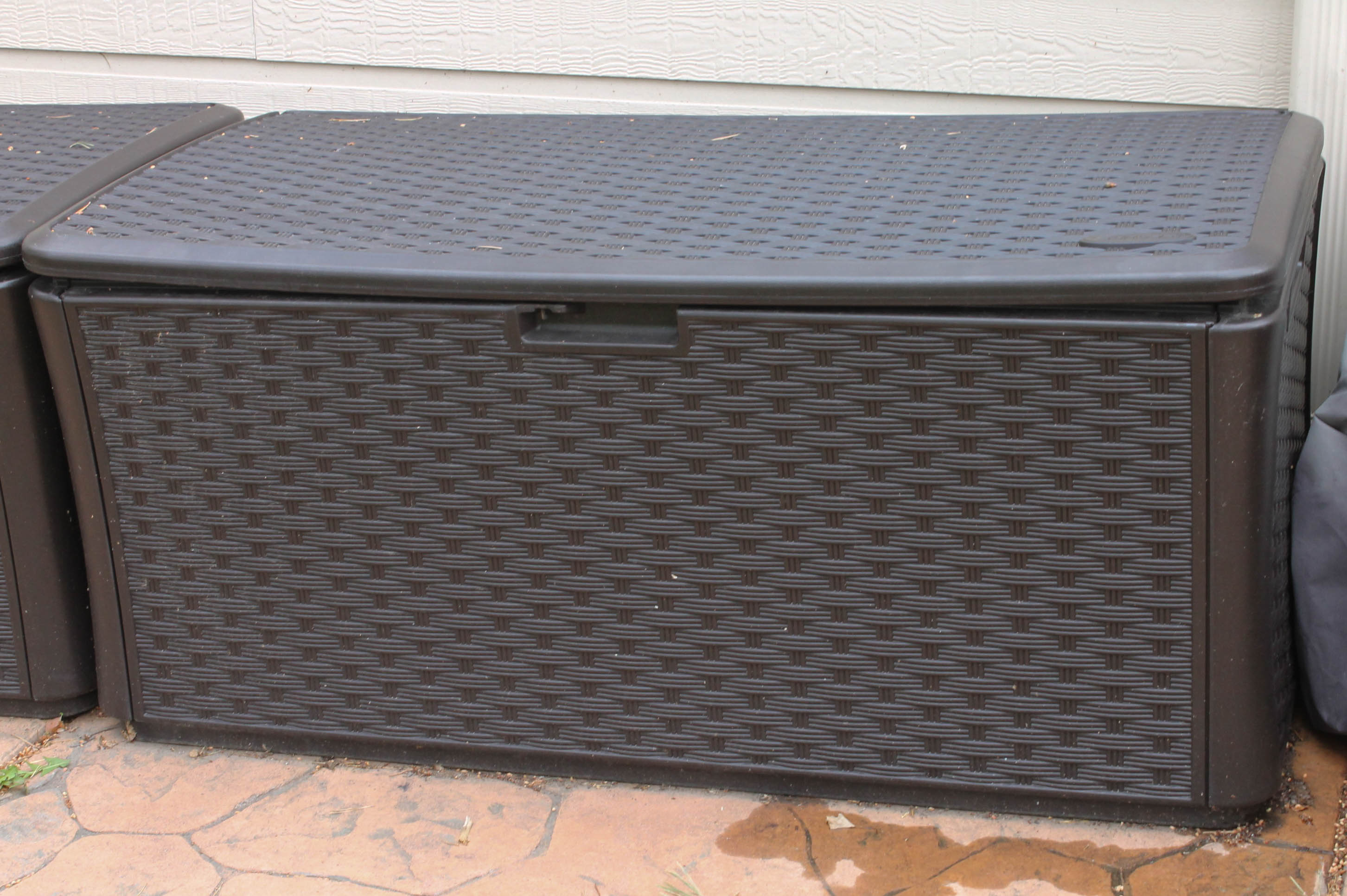 Pair of Suncast Large Outdoor Storage Bins