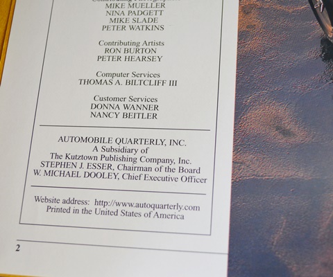 "Automobile Quarterly" Hardcover Collection, Volumes 1-51