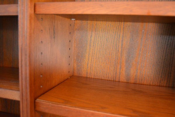 Divided Six High Wood Bookcase