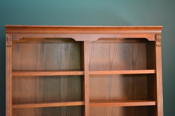 Divided Six High Wood Bookcase