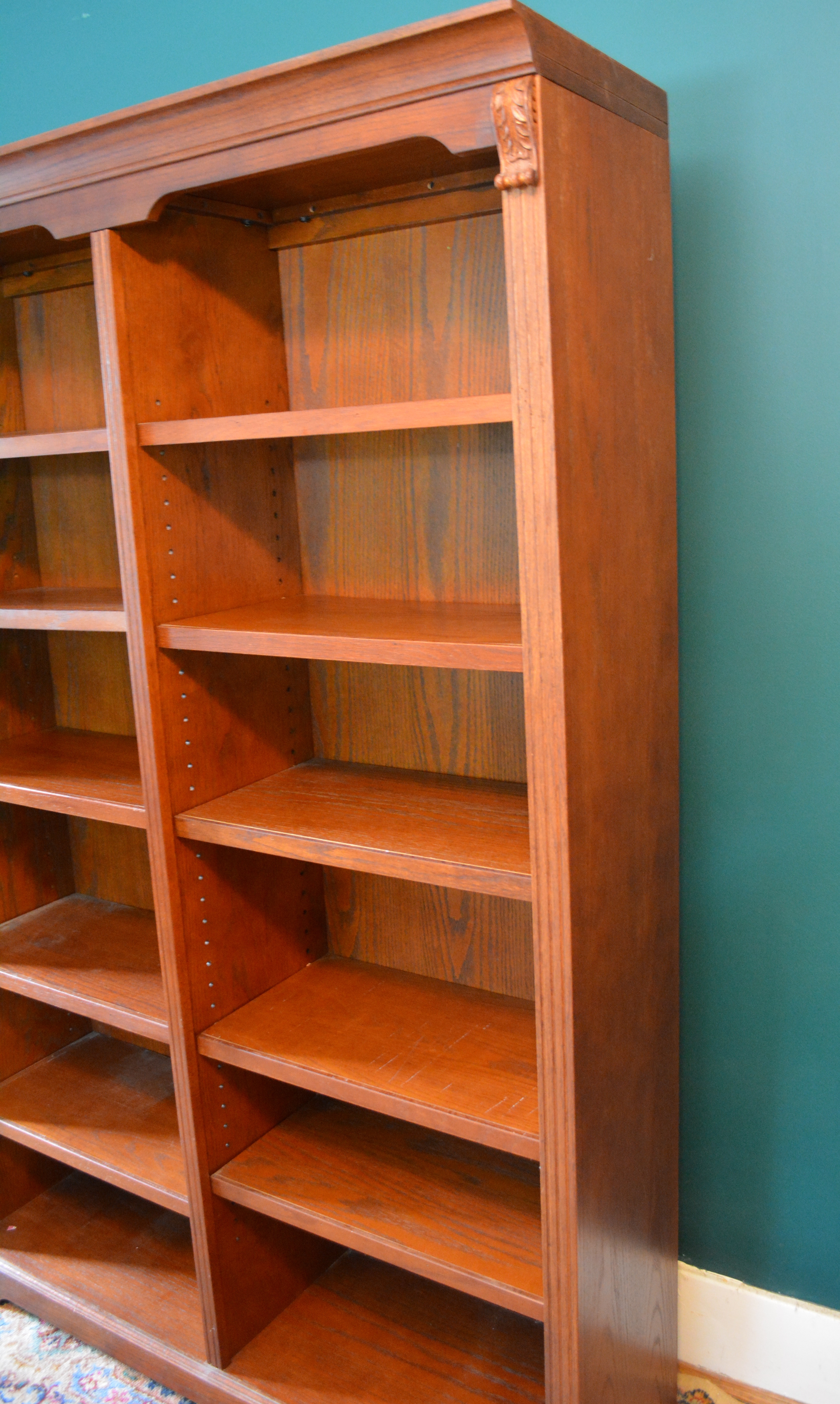Divided Six High Wood Bookcase
