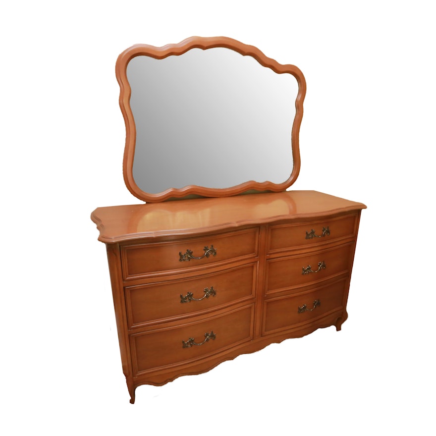 Sherrill Furniture French Provincial-Style Dresser With Mirror
