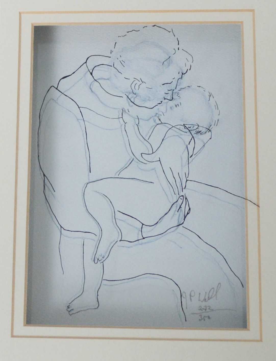 Jean-Pierre Weill Limited Edition "Woman and Child' Vitreograph