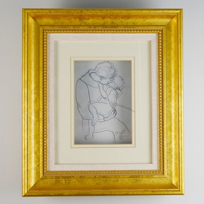 Jean-Pierre Weill Limited Edition "Woman and Child' Vitreograph