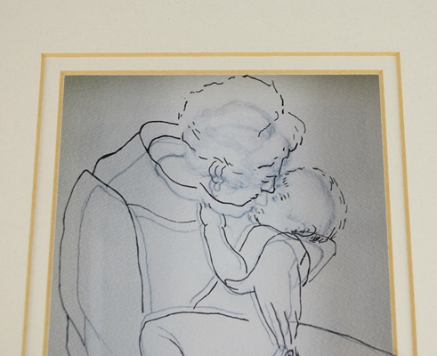 Jean-Pierre Weill Limited Edition "Woman and Child' Vitreograph