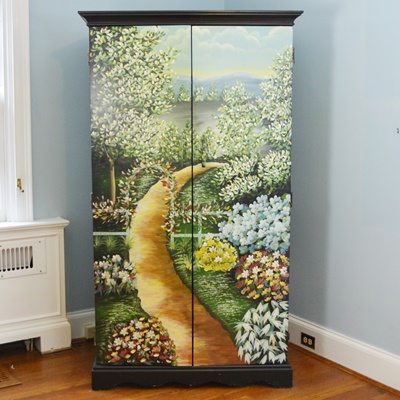 Hand Painted Entertainment Center