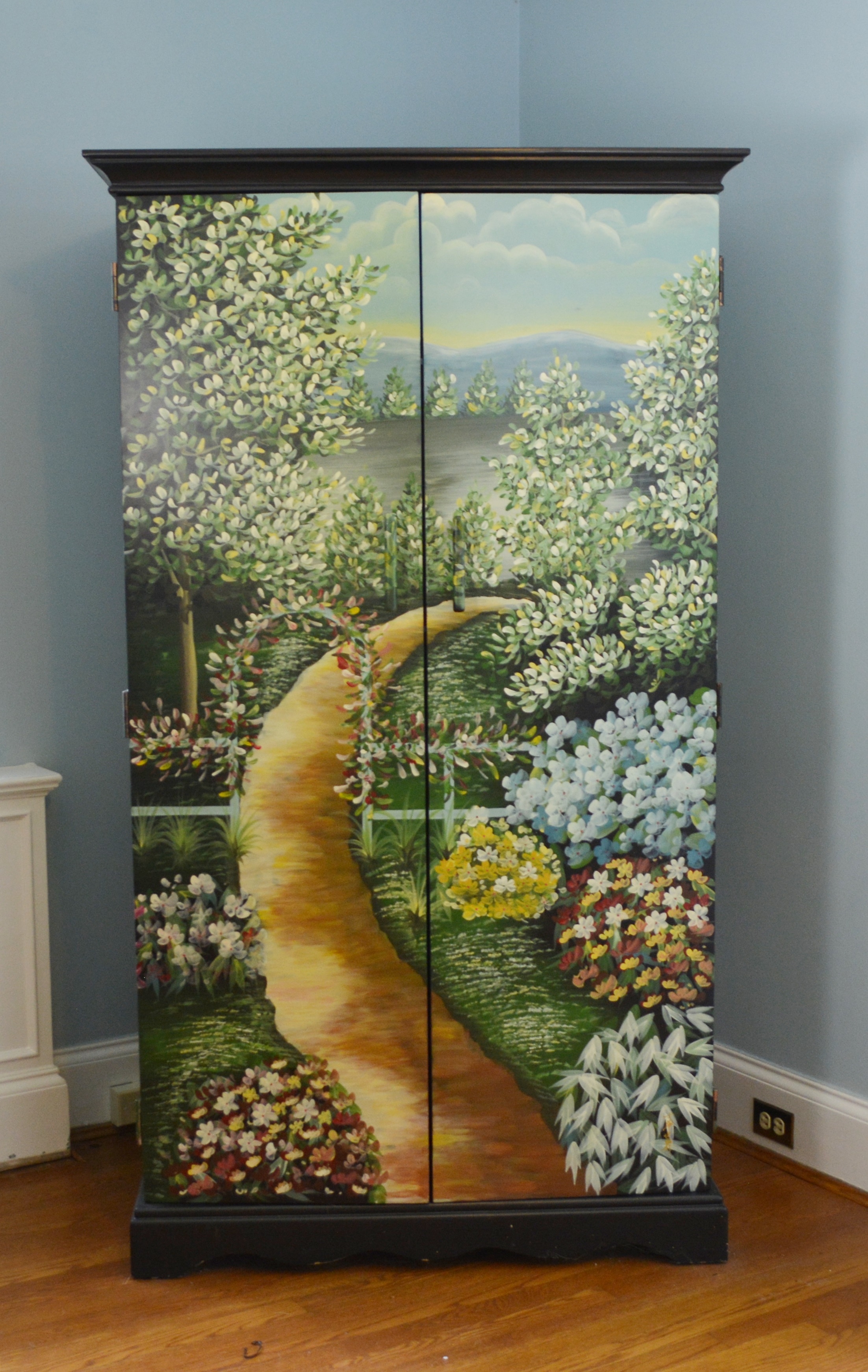 Hand Painted Entertainment Center