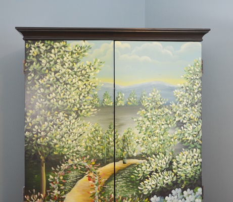Hand Painted Entertainment Center