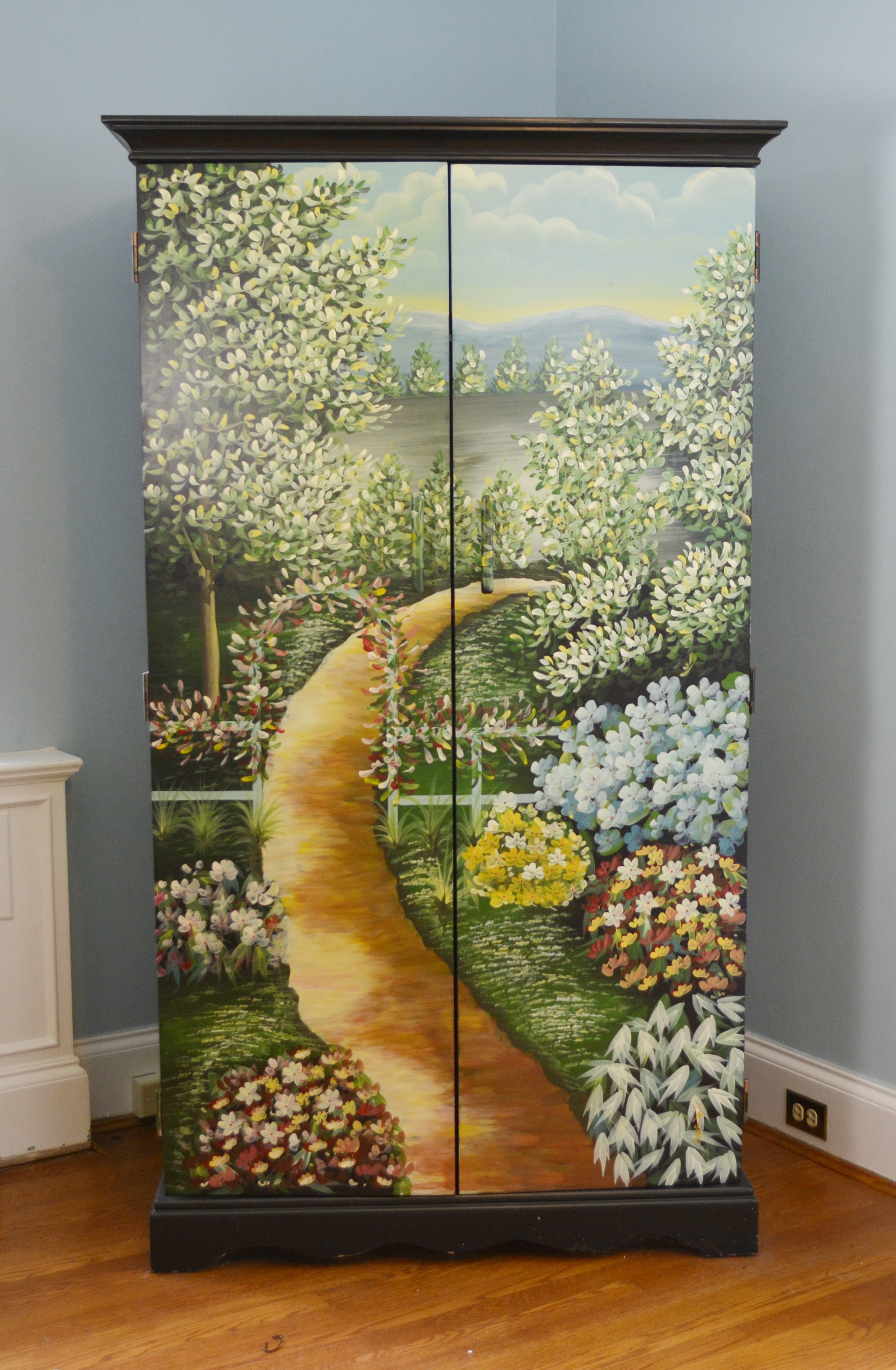 Hand Painted Entertainment Center