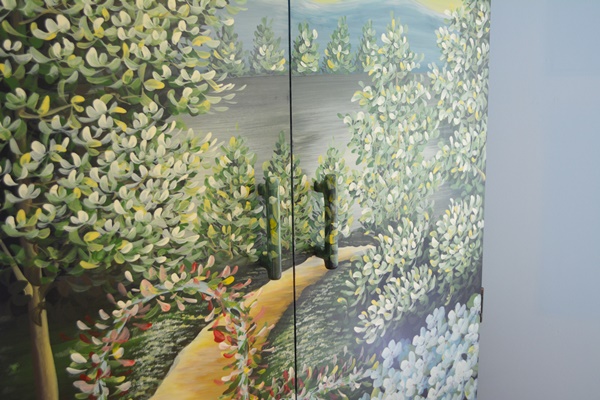 Hand Painted Entertainment Center