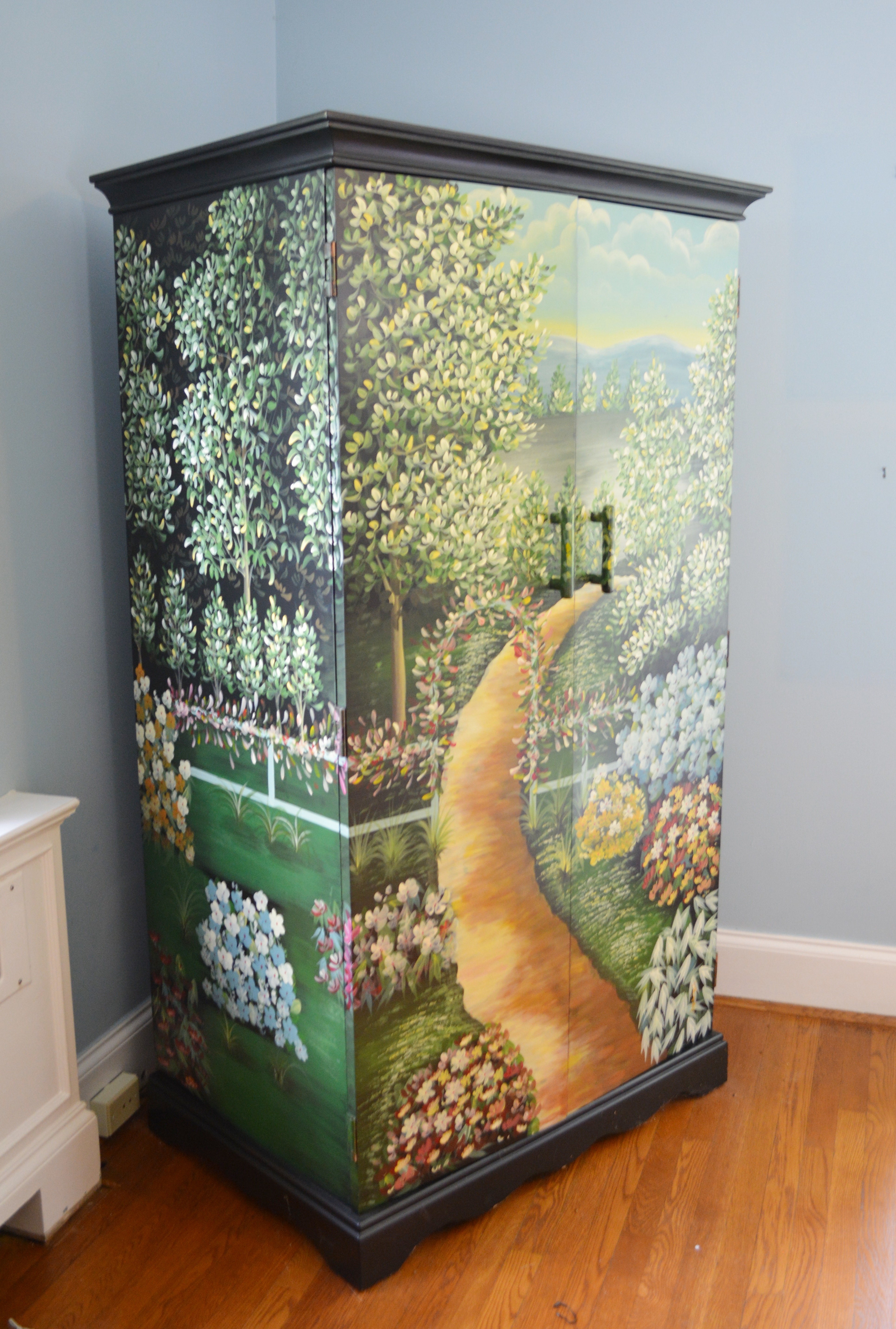 Hand Painted Entertainment Center