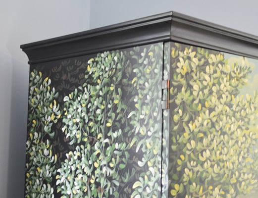 Hand Painted Entertainment Center