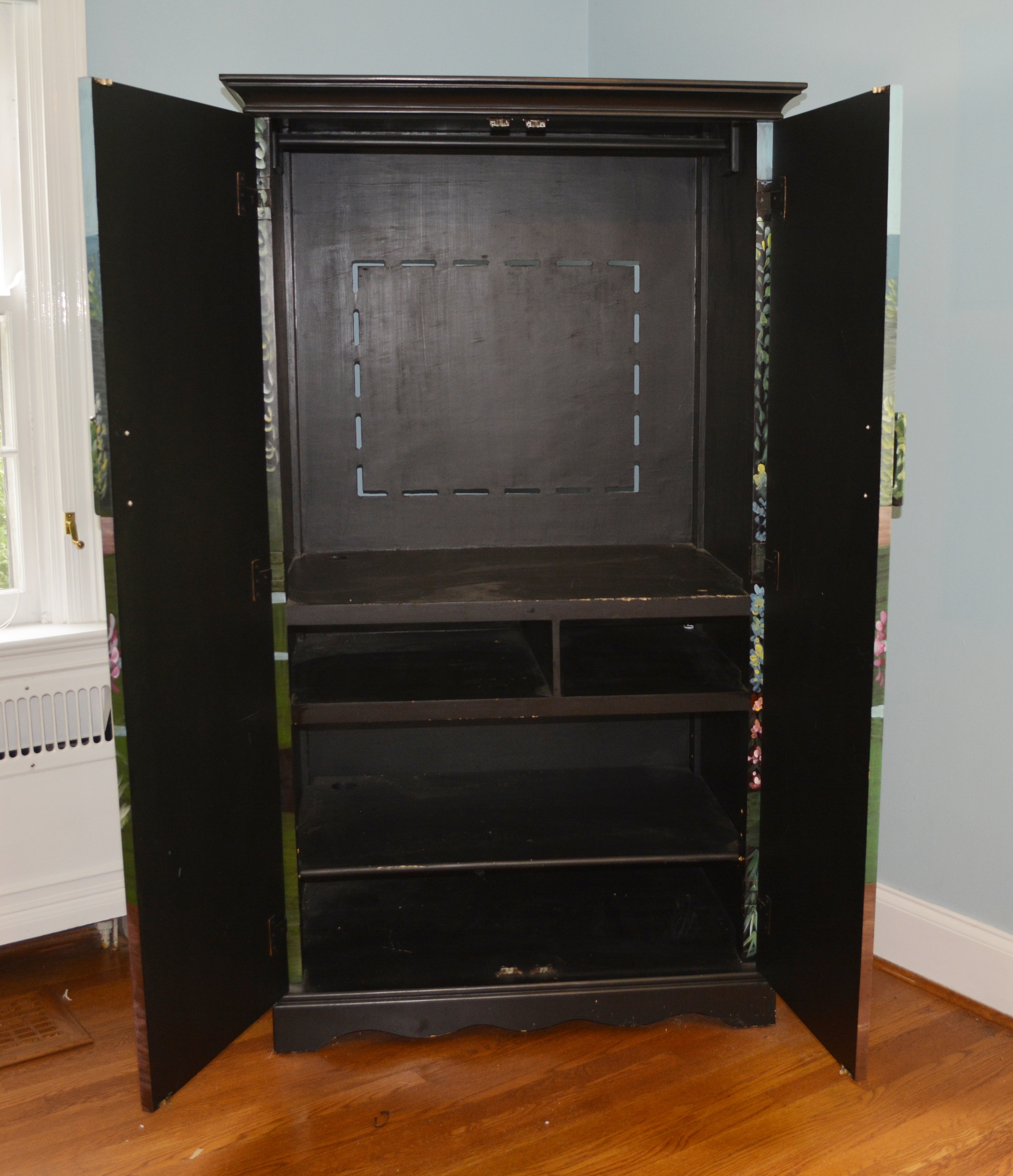 Hand Painted Entertainment Center
