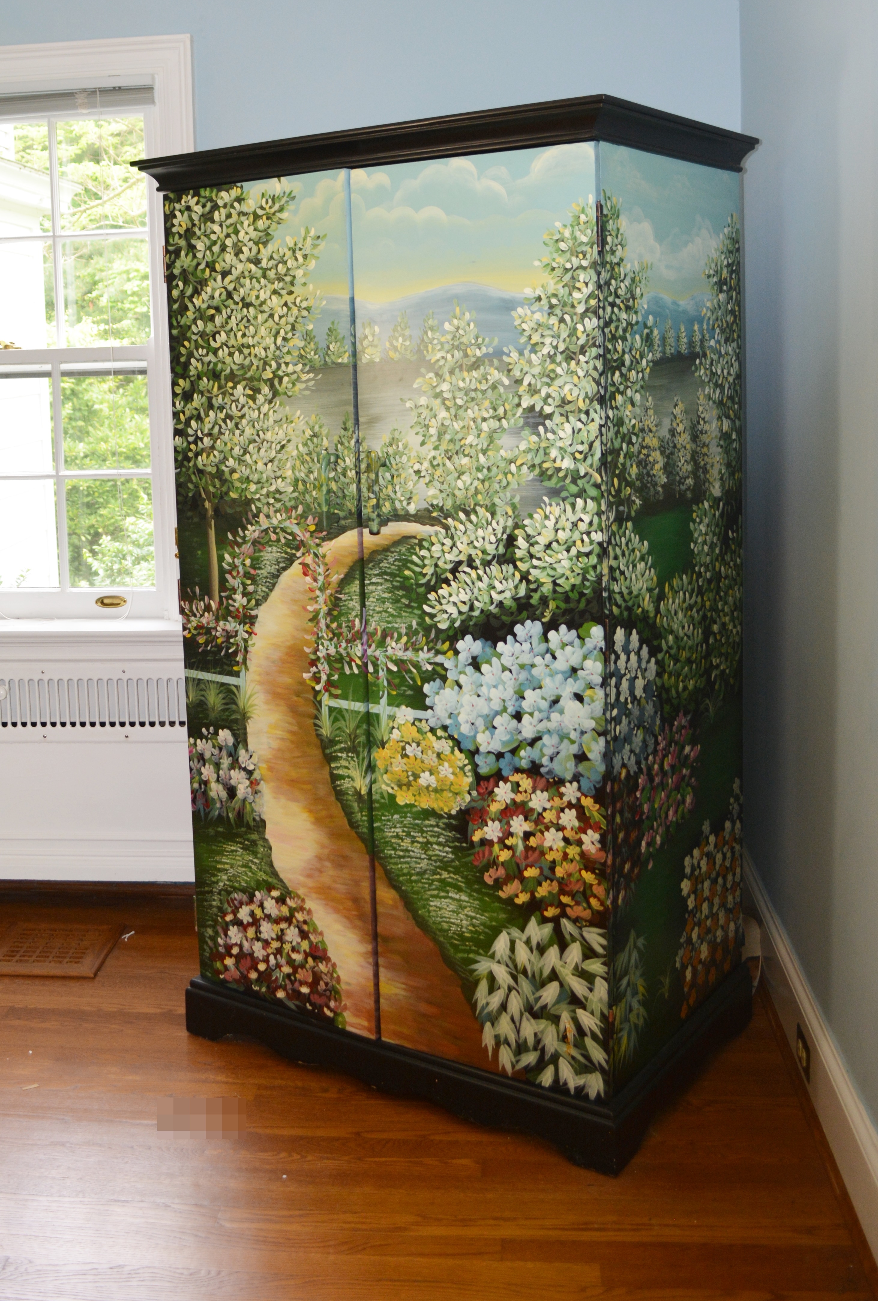 Hand Painted Entertainment Center