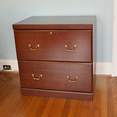 Two Drawer Wood Laminate Lateral Filing Cabinet