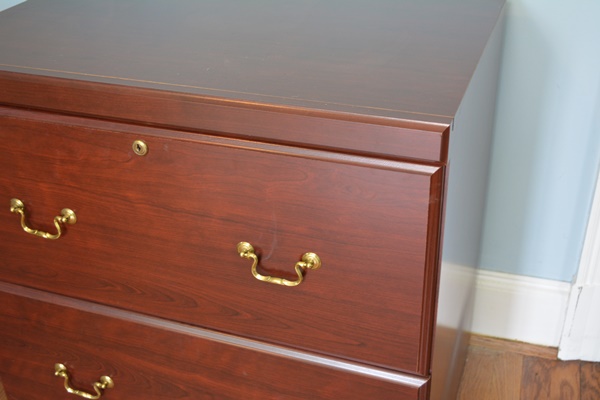 Two Drawer Wood Laminate Lateral Filing Cabinet