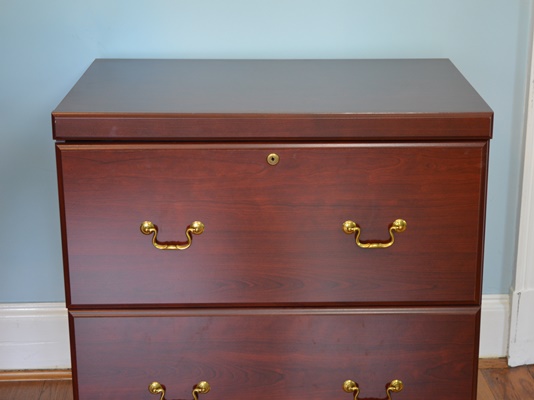 Two Drawer Wood Laminate Lateral Filing Cabinet