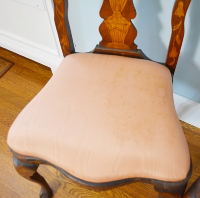 Two 19th Century Dutch Marquetry Side Chairs