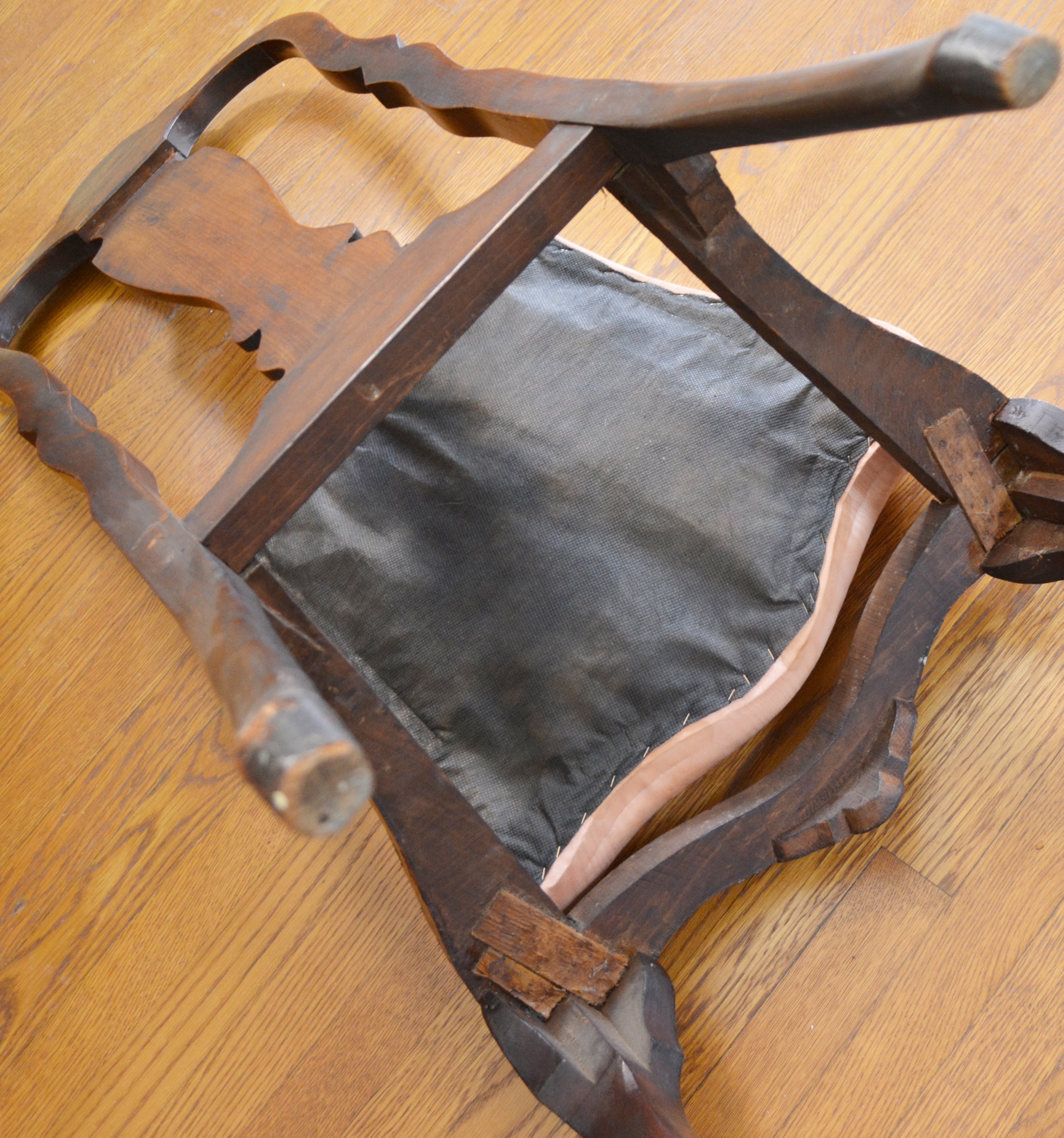 Two 19th Century Dutch Marquetry Side Chairs