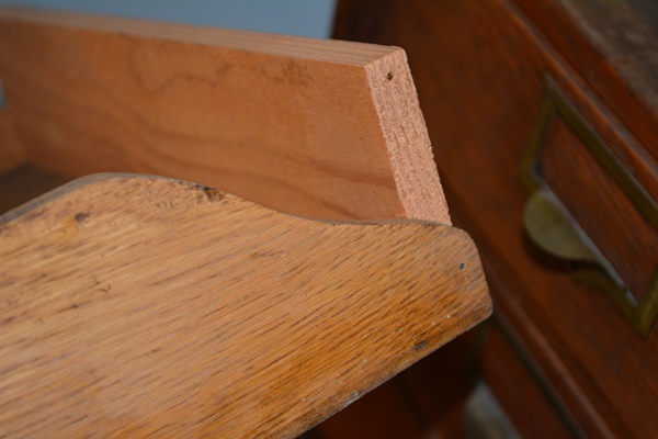 Antique Globe Oak Flat File Cabinet
