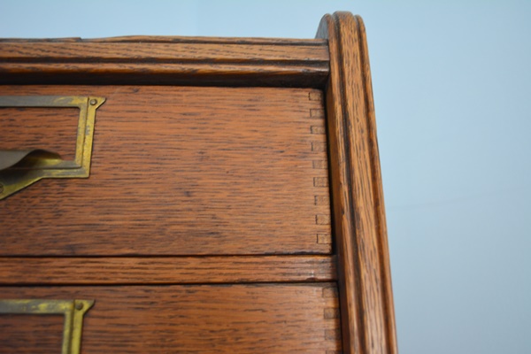 Antique Globe Oak Flat File Cabinet