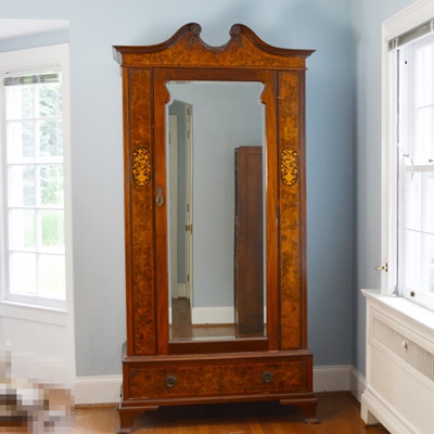 Antique Federal Style Wardrobe With Marquetry