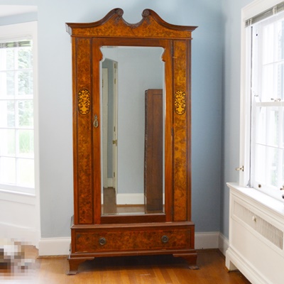 Antique Federal Style Wardrobe With Marquetry