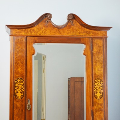 Antique Federal Style Wardrobe With Marquetry