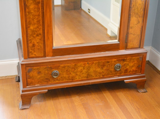 Antique Federal Style Wardrobe With Marquetry