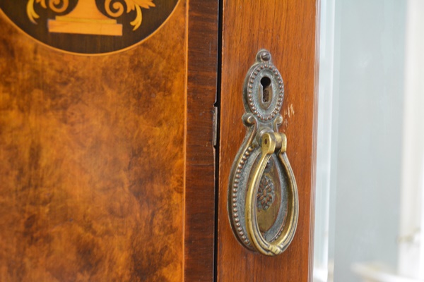 Antique Federal Style Wardrobe With Marquetry
