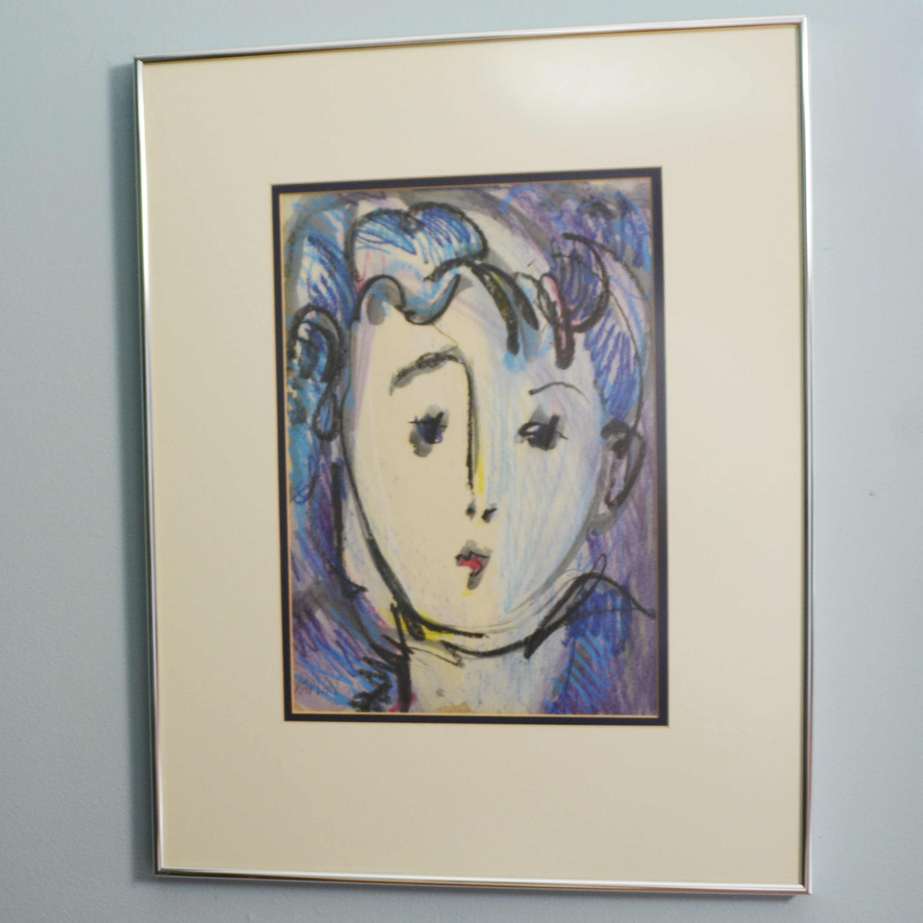 Saul Kaplan Original "Dianna" Pastel Drawing