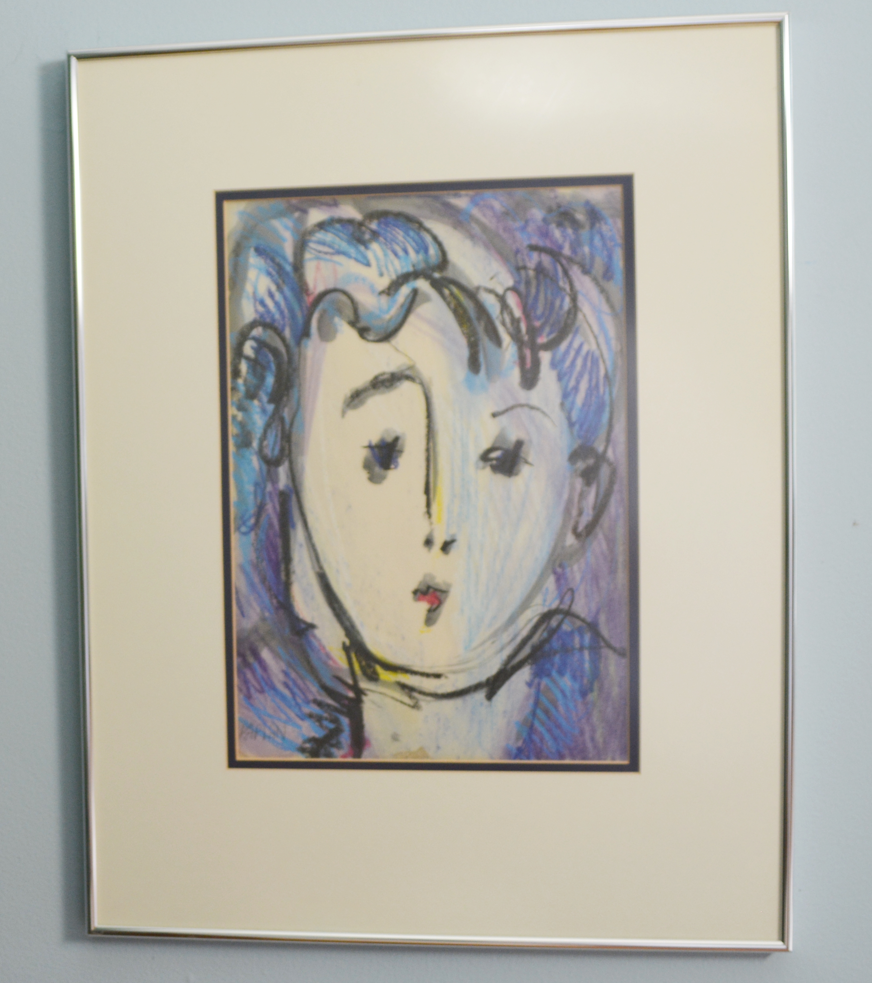 Saul Kaplan Original "Dianna" Pastel Drawing