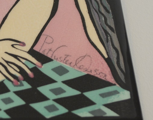 Five Pat Custer Denison Painted Ceramic Art Tiles