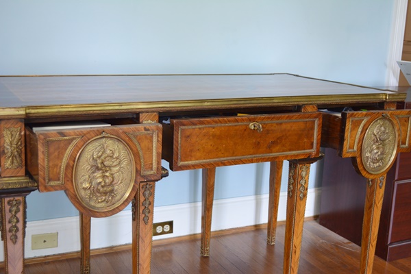 Antique Louis XIV Style Marquetry Desk