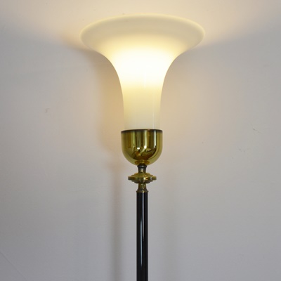 Brass Torchiere Floor Lamp