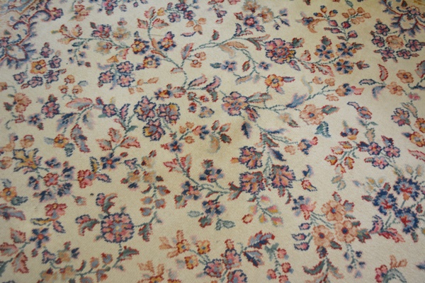 Handwoven Kerman Style Floral Wool Area Rug